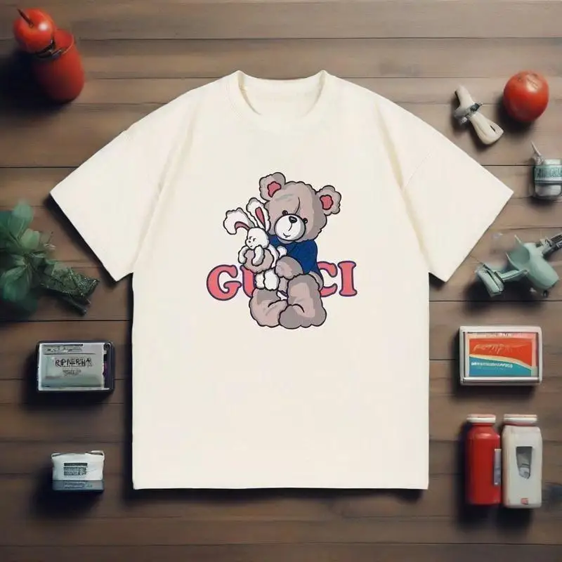 

Summer Letter Printed Unisex Pure Cotton New Collaboration Loose Round Neck Short Sleeved Versatile Casual Top T-shirt