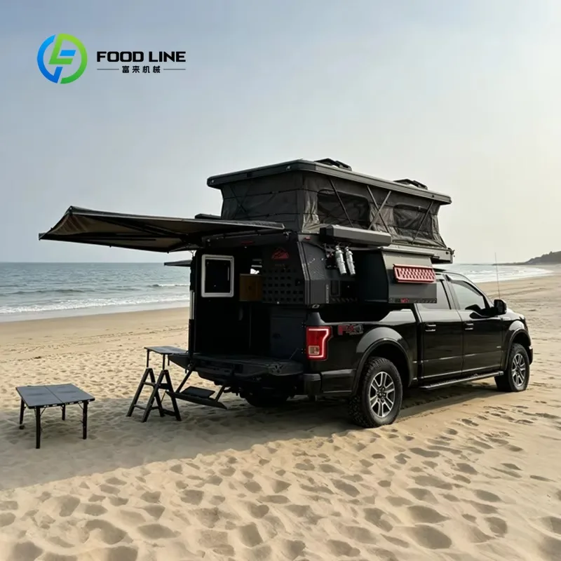 Customized Overland Truck Camper With Aluminum Body And Pop Up Roof For Camping And Travel Bulk Order Wholesale Rate