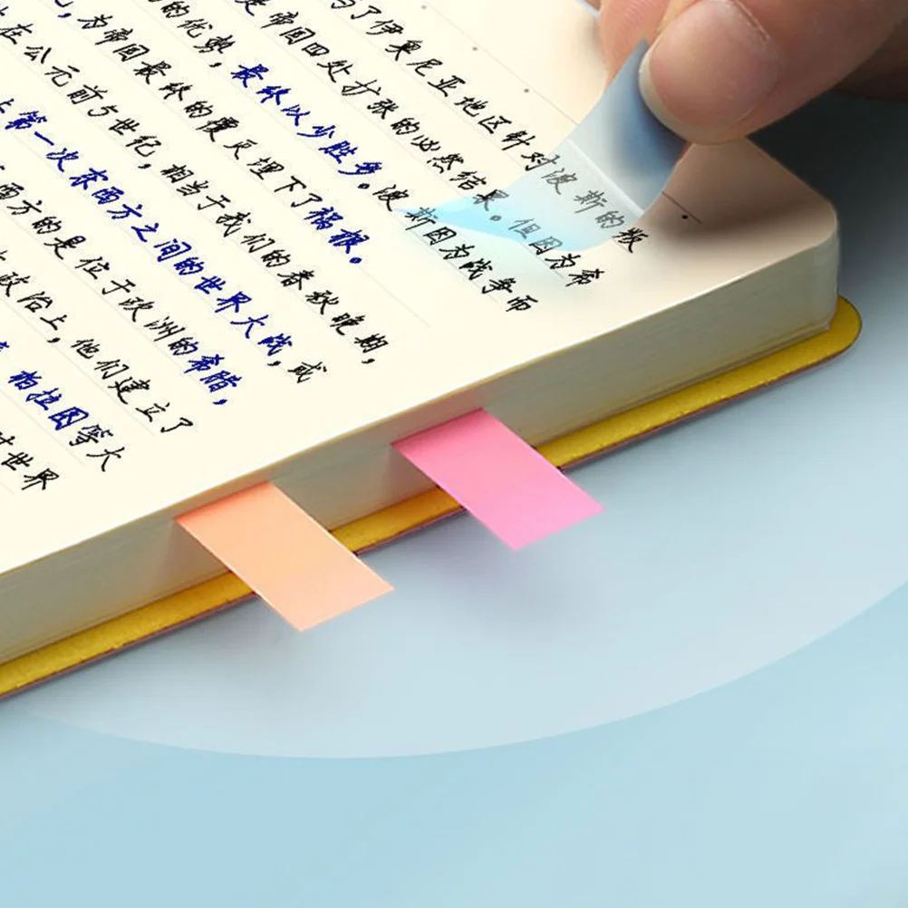 

4Pcs Self-Adhesive Index Stickers Pet Material Strong Sticky Effect Bookmark Practical Gift Exquisite Multi-Function