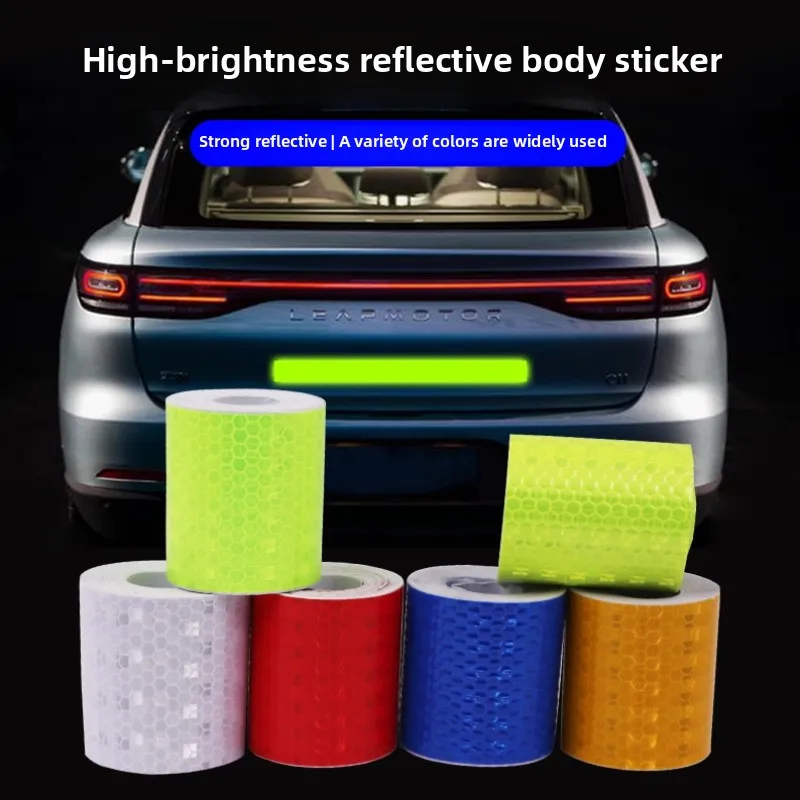 

5 см х 1 м автомобильная светоотражающая лента, декоративные наклейки, предупреждение о безопасности автомобиля, отражающая лента, пленка, автомобильный отражатель, наклейка, доступ к экстерью автомобиля