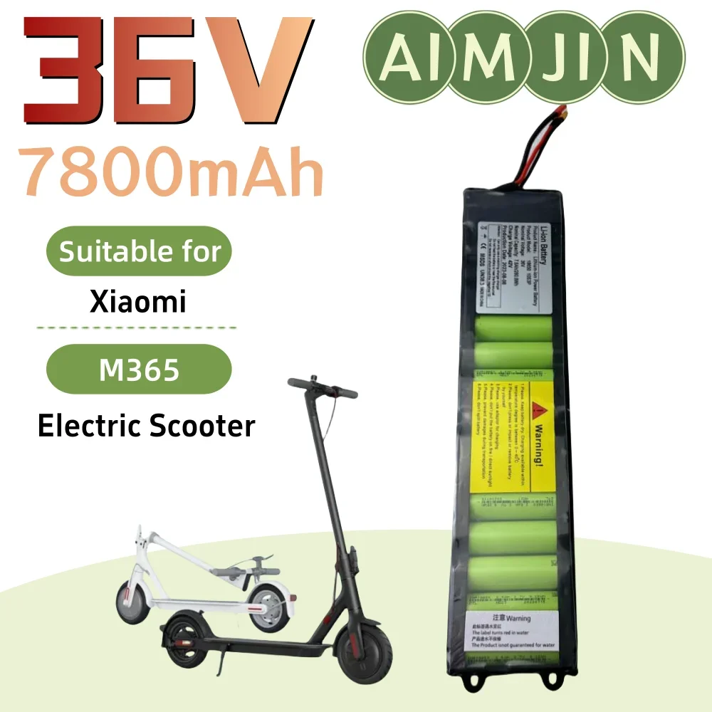 

For Xiaomi M365 Electric Scooter 36V 7800mAh Li-ion Battery Pack Built-in BMS Protection Long-Lasting Range Without communica