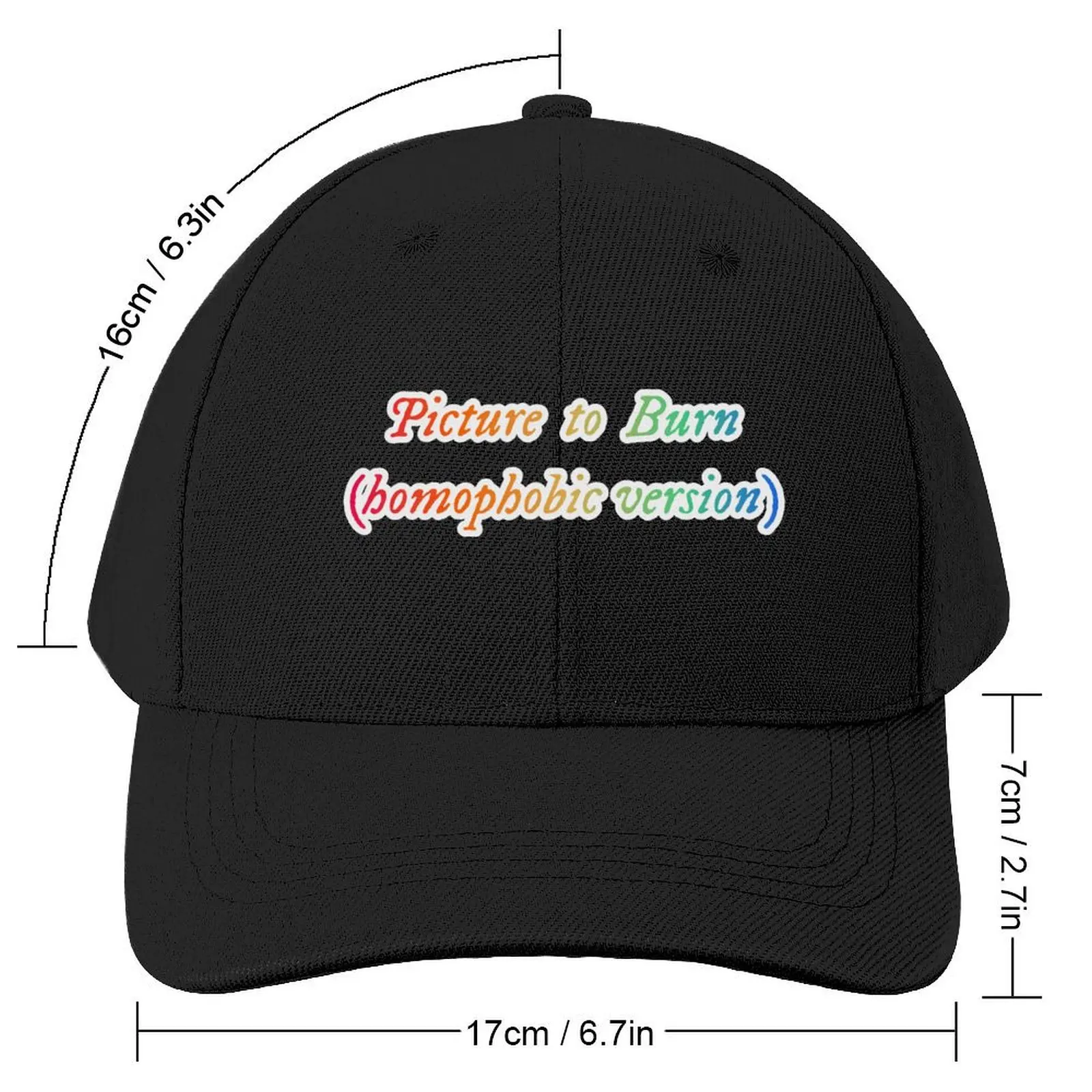 Picture To Burn Homophobic Version Funny LGBT Sticker Baseball Cap Hat Man For The Sun |-F-| Men's Caps Women's