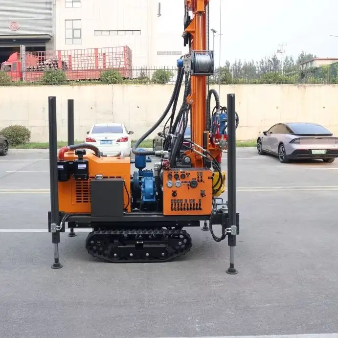 Customized 200M Water Borehole Wheel Crawler Diesel Hydraulic Portable Sand Layer Drilling Deep Water Well Drilling Rig