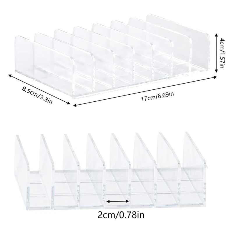 4 Pack Acrylic Money Organizer 7 Sections Clear Dividers Desk Organizer For Cash Envelope Mail Bill Card