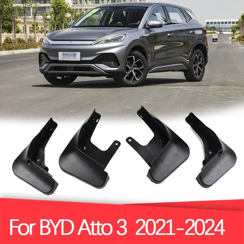 

Car Front Rear Mud Flap Mudguards Splash Guards for BYD Atto 3 Yuan Plus EV 2021-2024 Mudflaps Splash Guards Mud Flap Front Rear