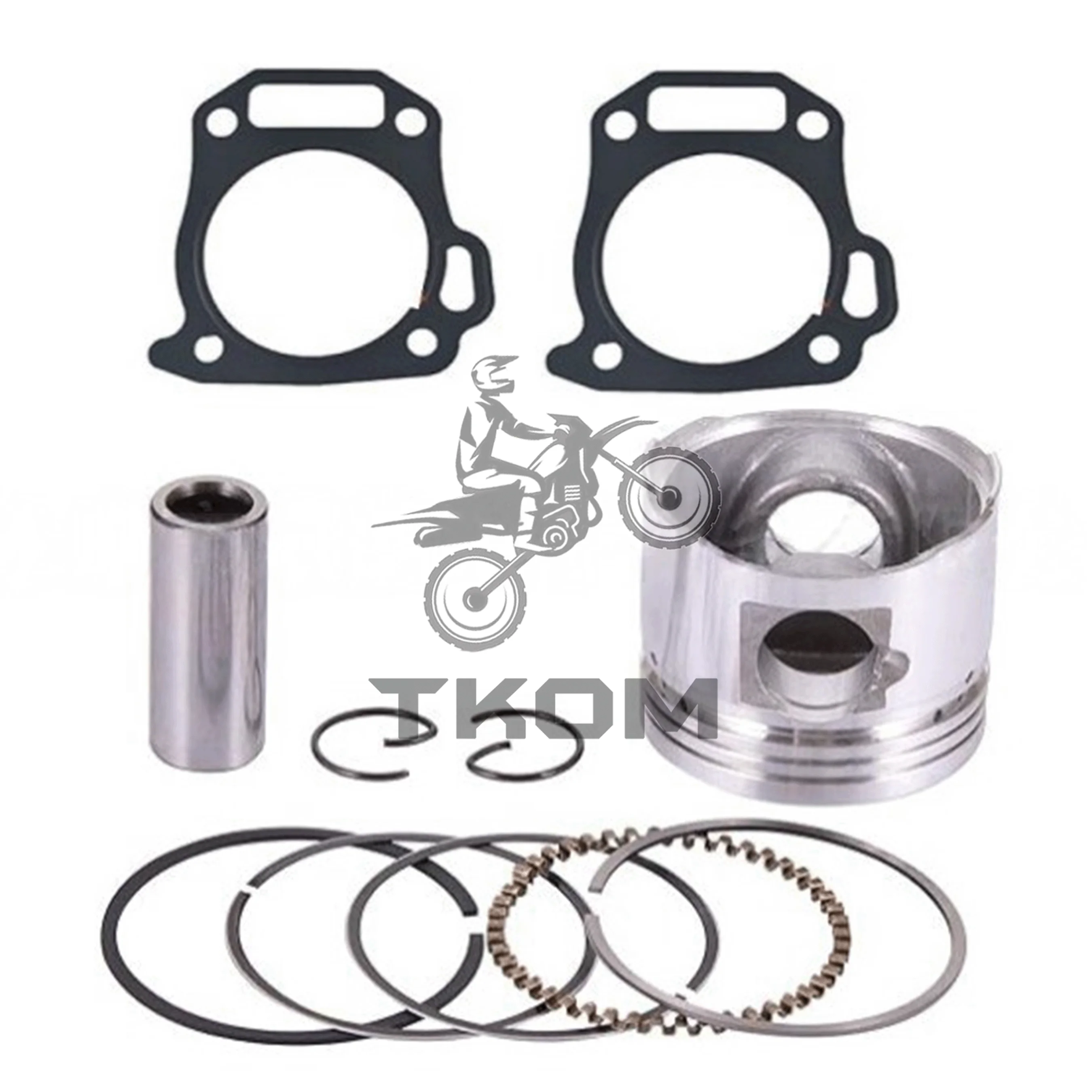 50PCS High Compression performance Engine 70MM Piston Kit Flat Top Race Kit for Mini Motorcycles ATV Predator 212cc GX200 parts