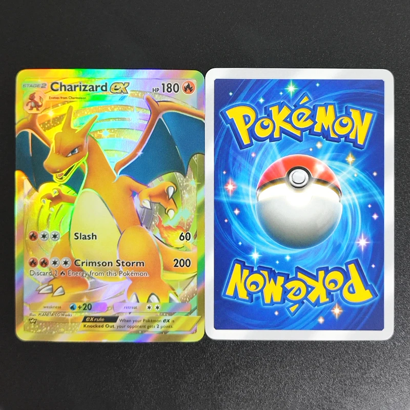 Jeu de poche PTCG BKM, bricolage, Charizard anglais Arceus Mewtwo Solgaleo Mew Pikachu Lunala Dialga EX, jouet de carte Flash de Collection de loisirs