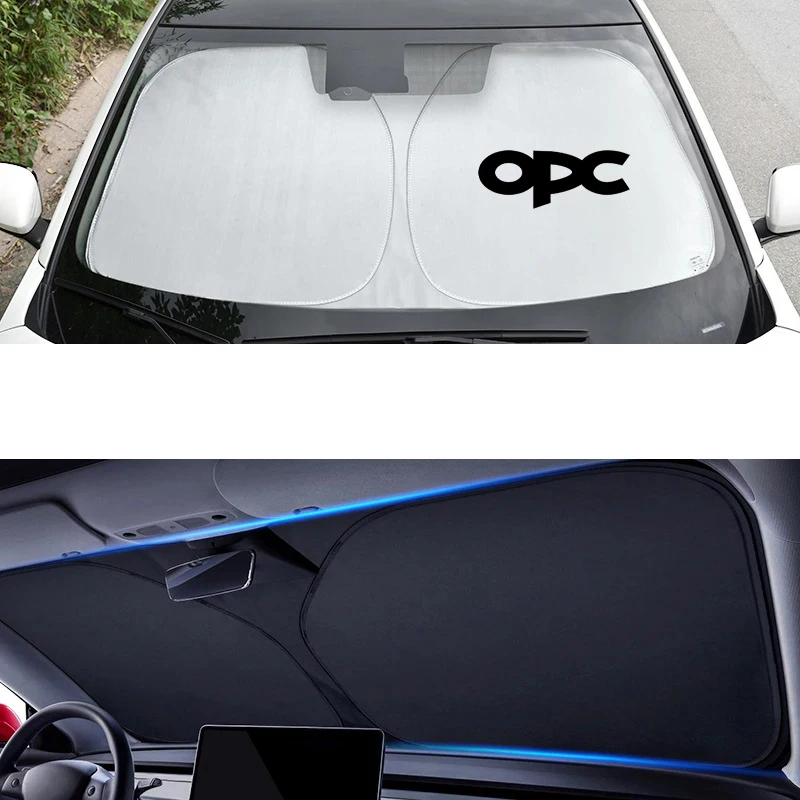 For Opel OPC Corsa D Astra Insignia Mokka Adam Combo Vauxhall Vectra H G J Antara C Zafira A Car Windshield SunShade Cover Tools