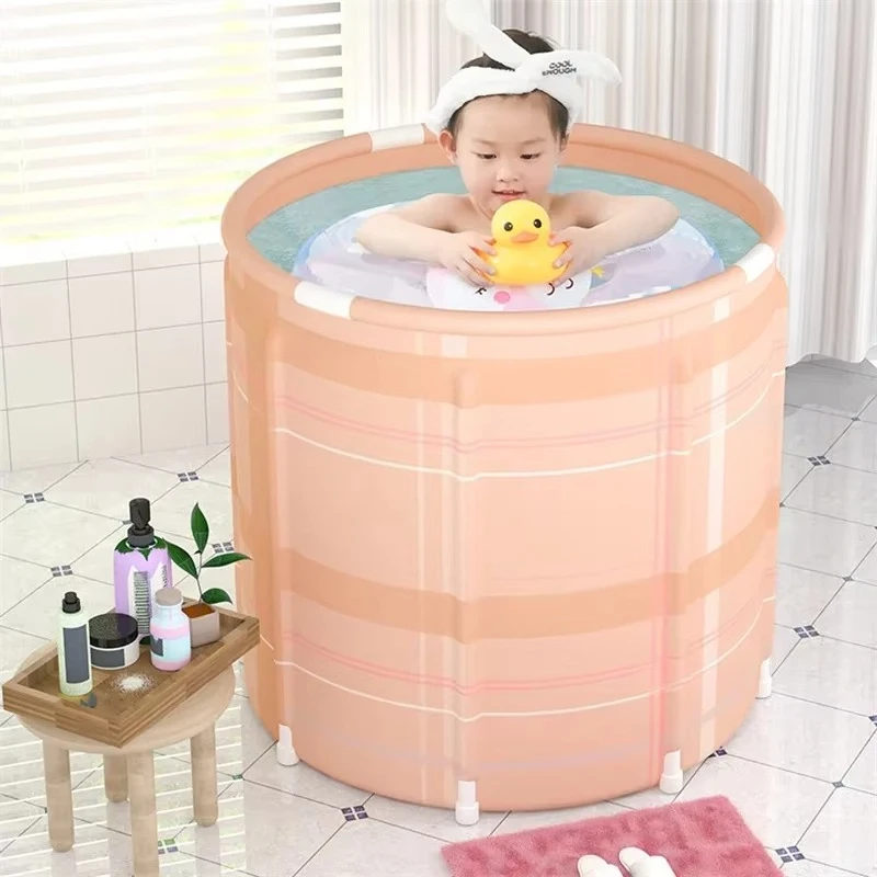 Thickened Insulated Bathtub Foldable Bath Bucket Thickened PVC Hot Ice Bath Ice Therapy Full Body Sauna SPA Bathtub for Adults