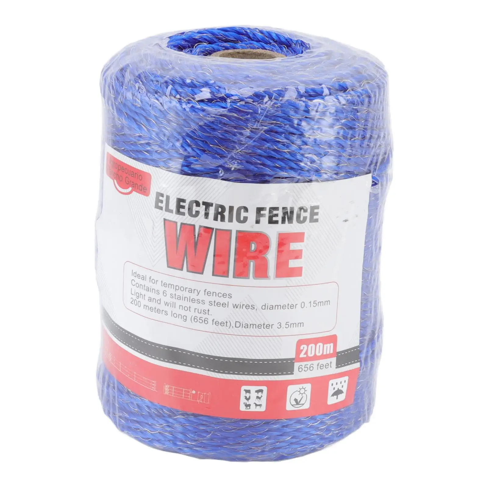 

High Conductivity 6-Strand Electric Fence Polywire for Farms - Durable & Reliable Fencing Solution