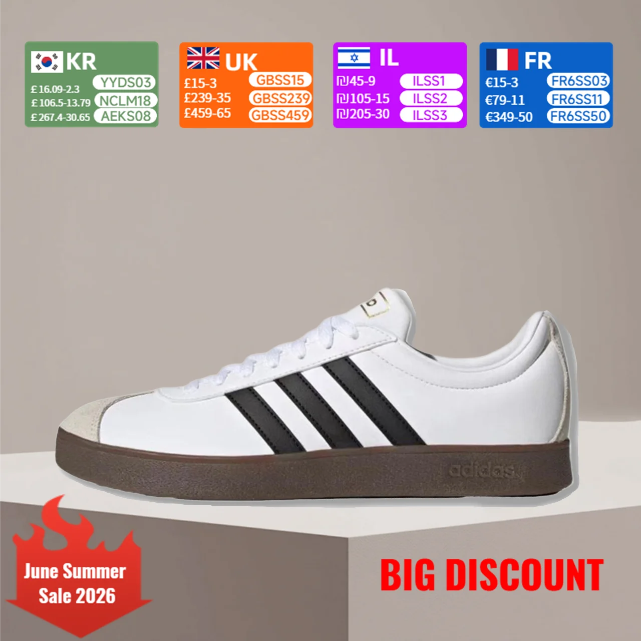

adidas NEO VL COURT Retro Slip-Resistant Durable Fashion Training Shoes Skate Shoes Unisex ID6015