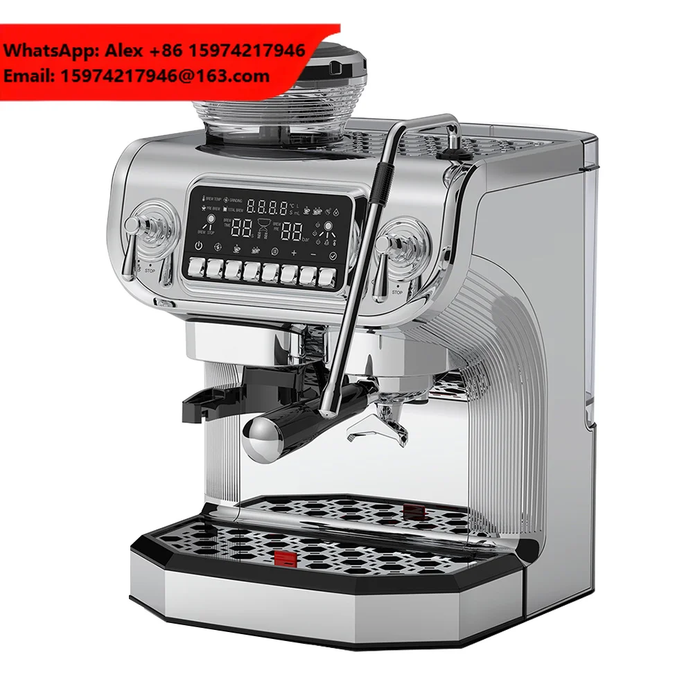 Professional Semi-automatic Touch Screen Commercial Luxury Double Boiler Electric Coffee Maker Espresso Machine For Cafes