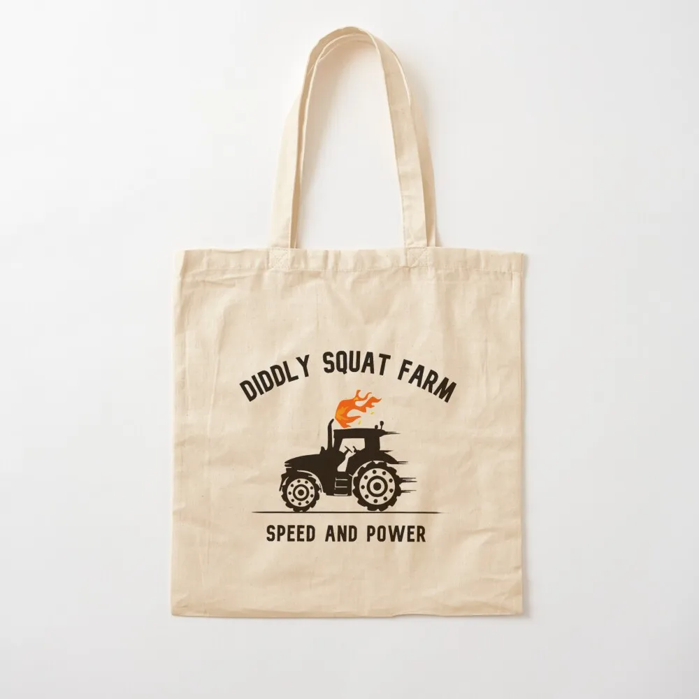 

Diddly squat farm shop logo tractor Tote Bag custom fabric bag Big bag women women Canvas Tote