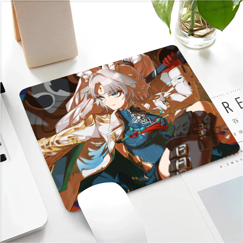 Feixiao Genshin Mousepad Small LockEdge Mouse Pad For Gamers Computer Desk Pad Rectangular Anti-slip Rubber