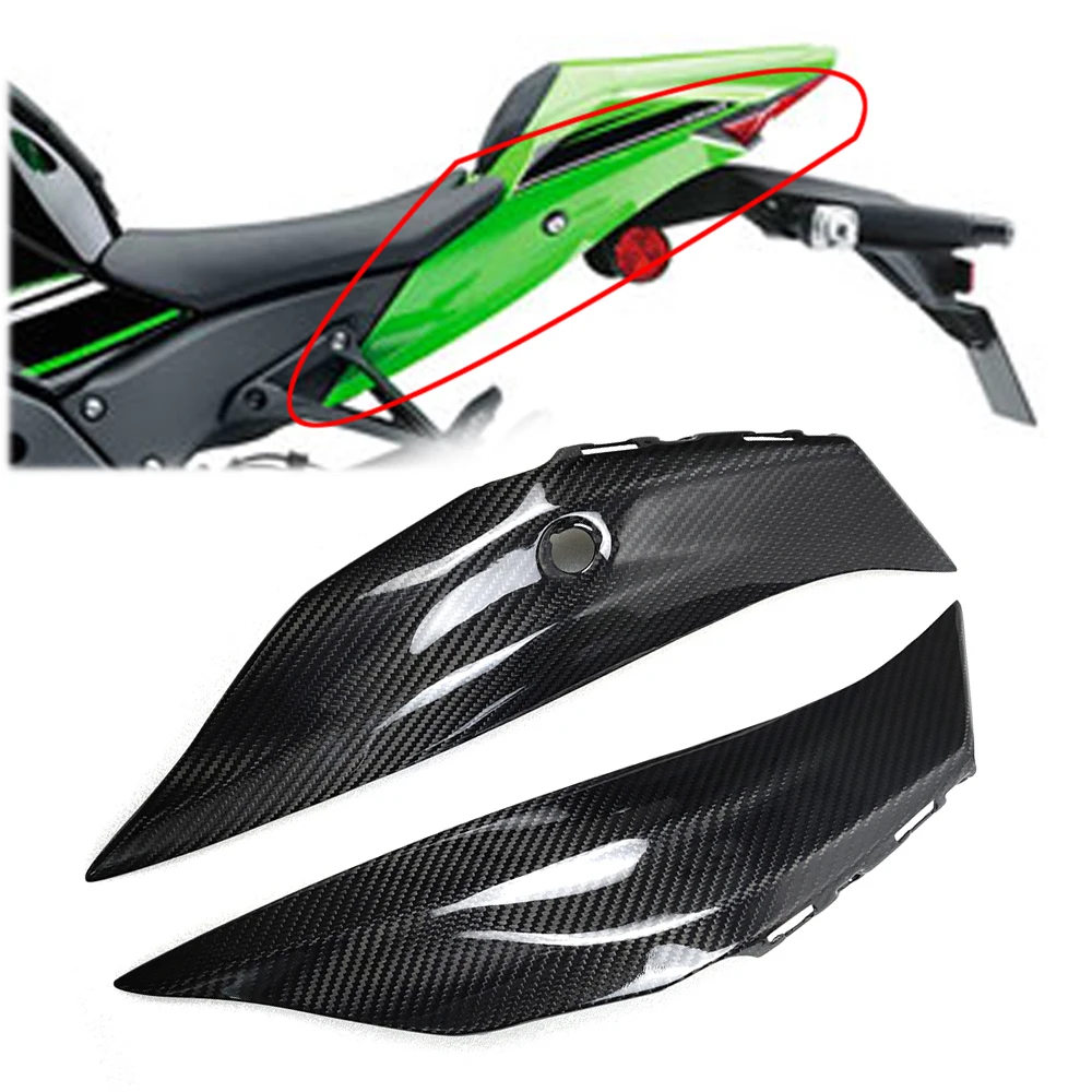 

For Kawasaki ZX10R ZX 10R 2016-2020 Motorcycle 3K Carbon Fiber Rear Seat Side Panel Rear Tail Side Seat Cover Fairing