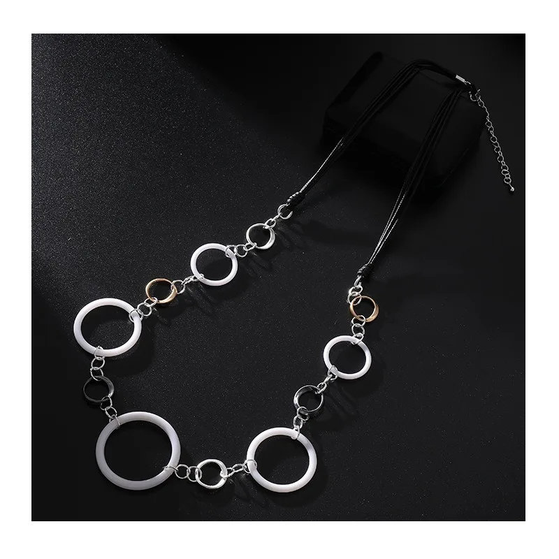 

Popular Fashion Versatile Simple Cold Wind Ring Alloy Women's Long High-end Exquisite Necklace