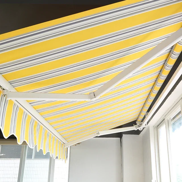 2026 Outdoor Manuel or Motorized Aluminum Window Awning Balcony Retractable Awning Aluminum awnings outdoor
