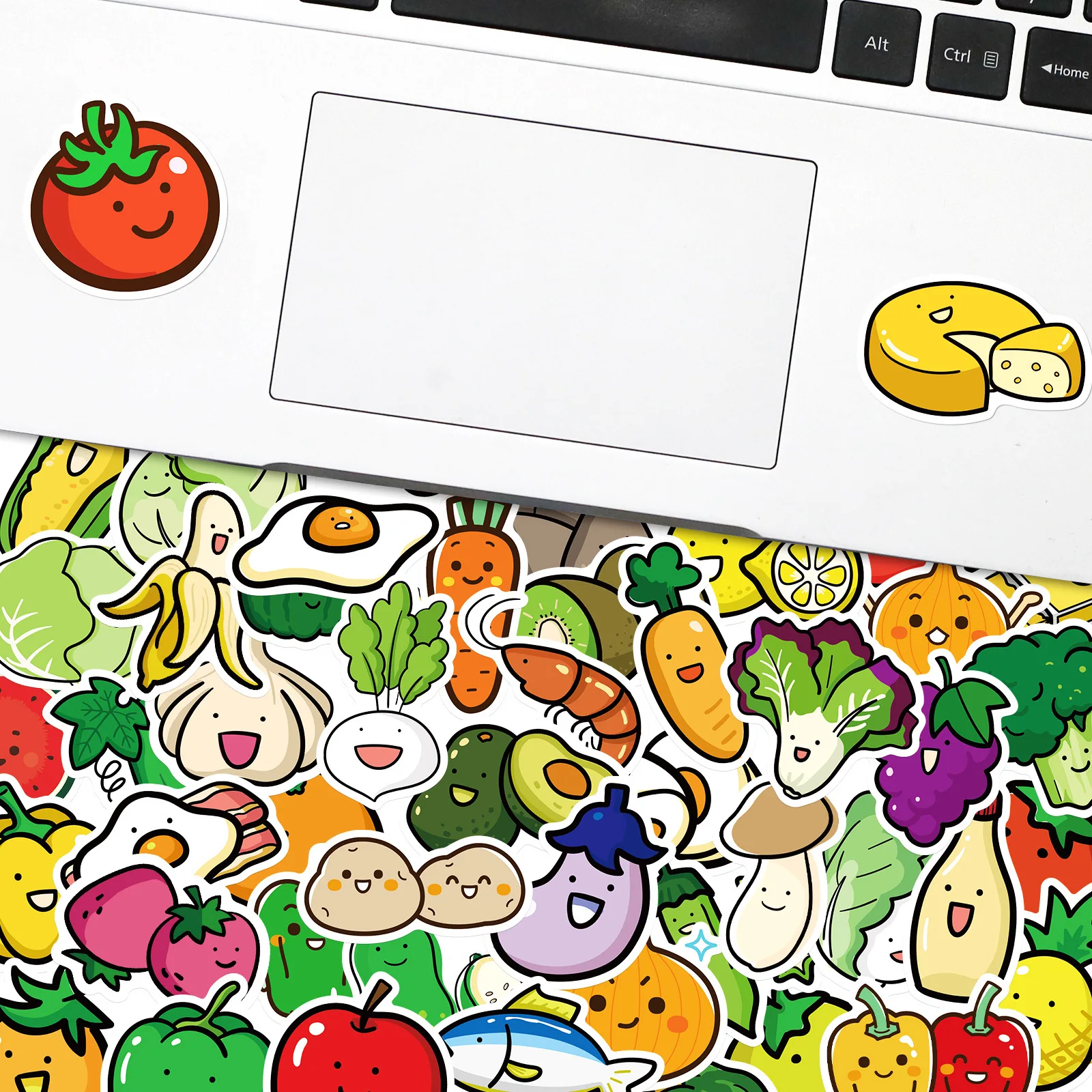 10/30/50PCS Cute Cartoon Fruit and Vegetable Stickers Fruit and Vegetable Graffiti Sticker for Kids