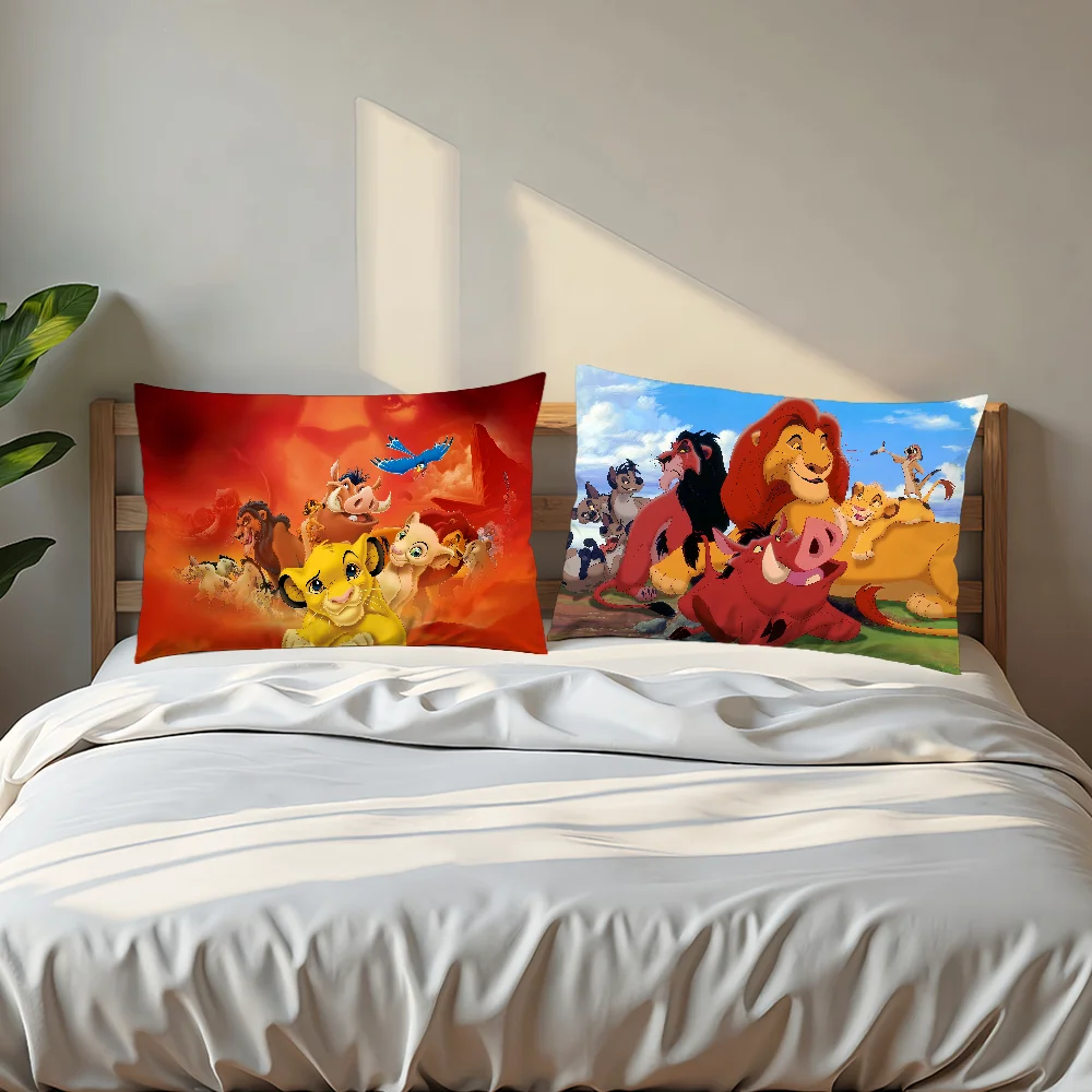 ปลอกหมอนอิงลายการ์ตูน The L-Lion K-King S-Simbas M-Mufasas รูปทรงสี่เหลี่ยมผืนผ้า สำหรับโซฟาในบ้าน ห้องนั่งเล่น ร้านกาแฟ