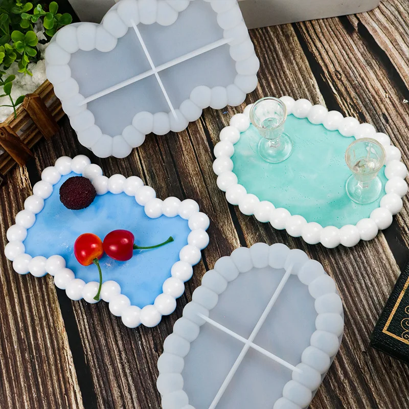 Geometric Bubble Coaster Epoxy Silicone Mold Spill-Proof Jewelry Storage Coaster Plaster Mold