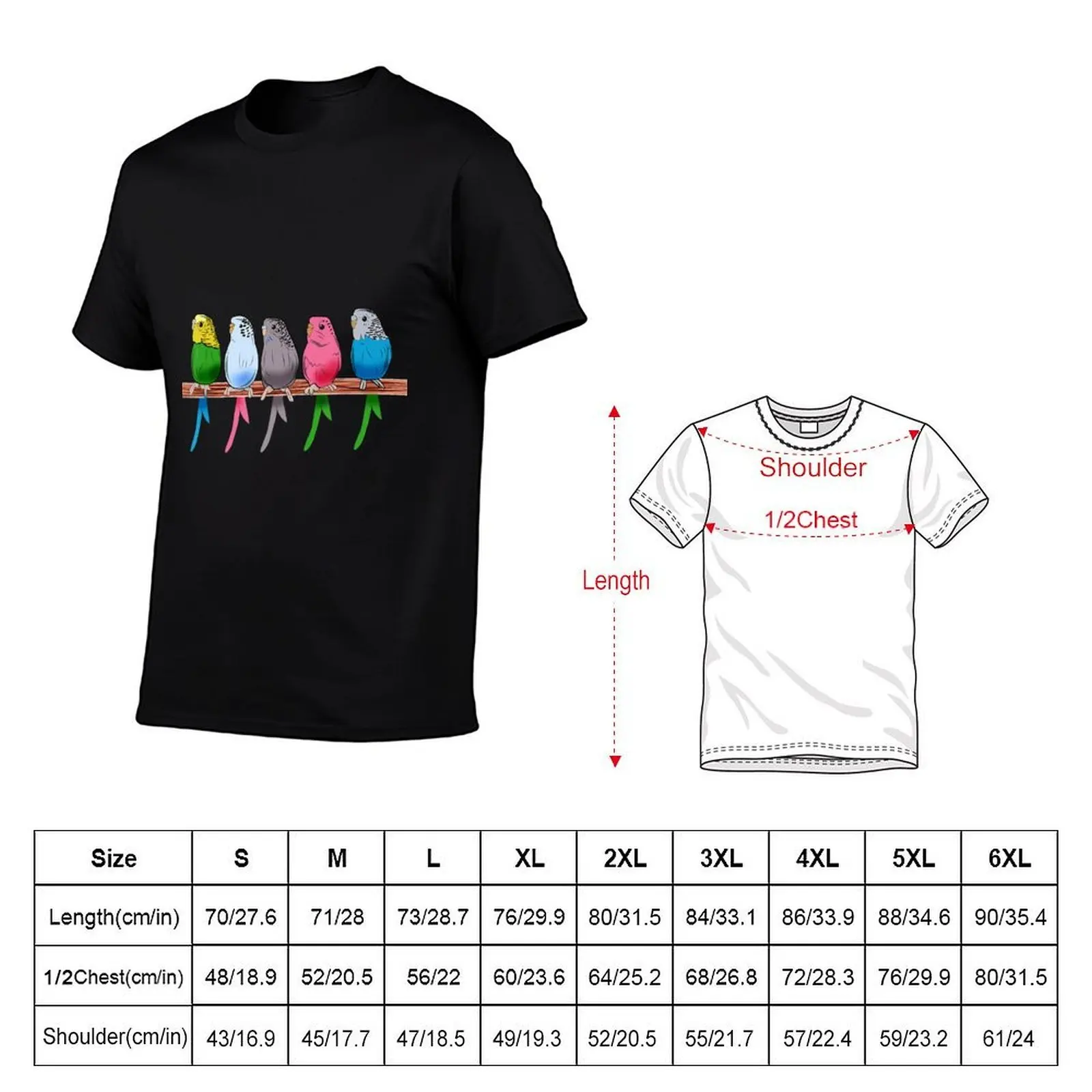 Funny Budgie Pet Bird Parakeet Graphic Budgerigar Gift T-Shirt boys whites shirts graphic clothes for men