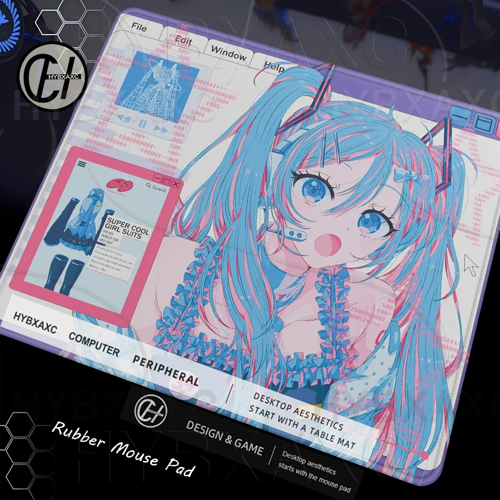 Japanese Girls Mouse Pad Multiple sizes Large Square Computer Office Game Table Mats W-Wallhack SP-005 Rubber Anti-slip Mousepad