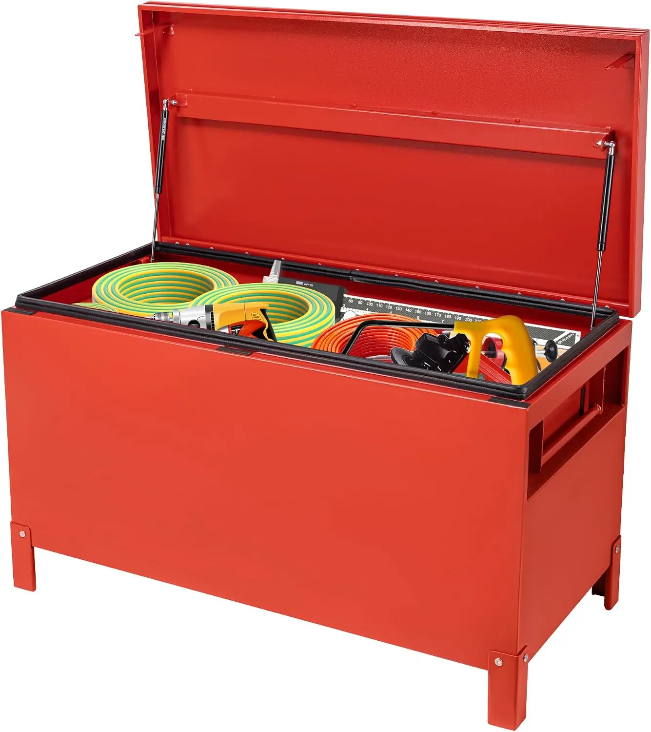 Heavy-Duty Aluminum Truck Tool Box, Jobsite Storage Box & Gang Box for Pickup Truck Bed, RV & Trailer, Tool Chest Organizer with Side Handles