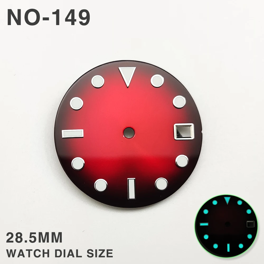 28.5MM modified accessories NH35 dial luminous substitute watch aseptic literal suitable for NH36/4R movement