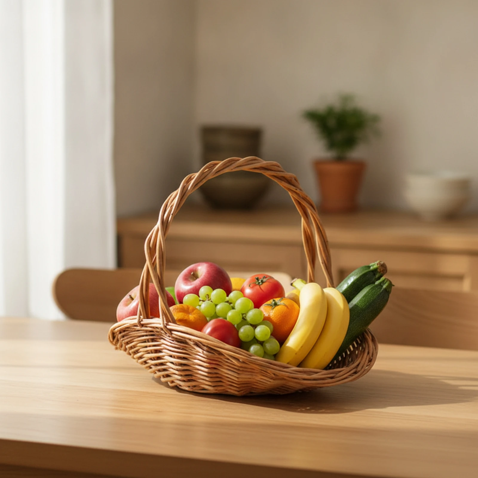 Garden Harvest Basket with Handles Open-Top Flower Picking Basket Garden Trug Natural Breathable for Gardeners, Home Decor