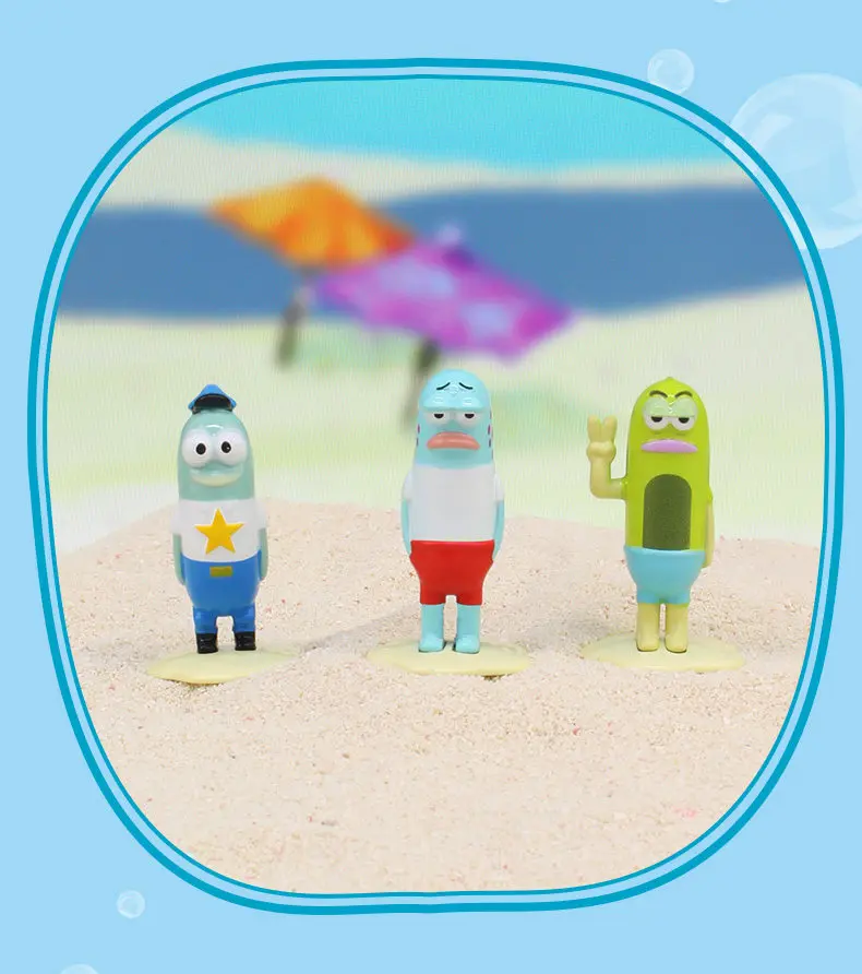 Original SpongeBob Life Is A Drama Blind Box Kawaii Mini Passerby Fish Melting Beans Figuren Desktop-Ornamente Sammlerstücke Spielzeug – Detail 8