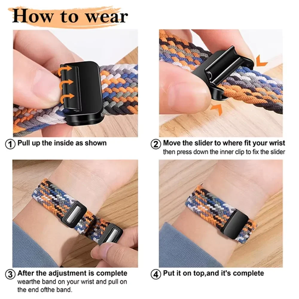 20 مللي متر 22 مللي متر حزام نايلون مغناطيسي لساعة هواوي 5 GT6-5 برو GT6-5-4-3 46 مللي متر سوار رياضي معصمه Amazfit BIP 5-6/التوازن 2-1