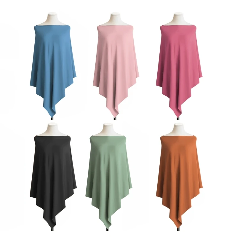 Multifunctional Nursing Ponchoes Breathable and Stretchy Breastfeeding Towel Full Coverage Nursing Cover for Maternity