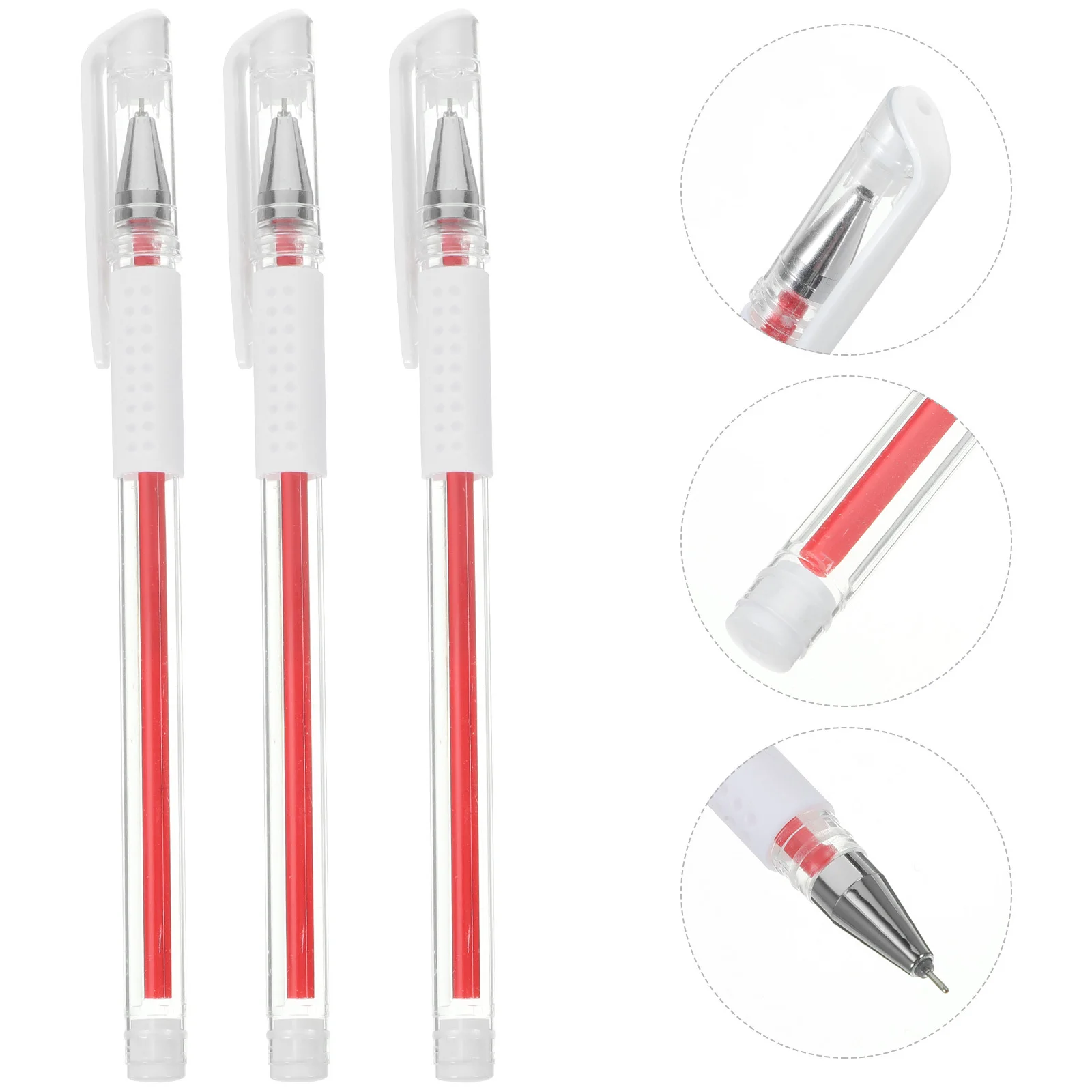 

3pcs Waterproof Eyebrow Pen Skin Marker Red Long Lasting Sweat Proof Microblading Tattoo Positioning Tool for