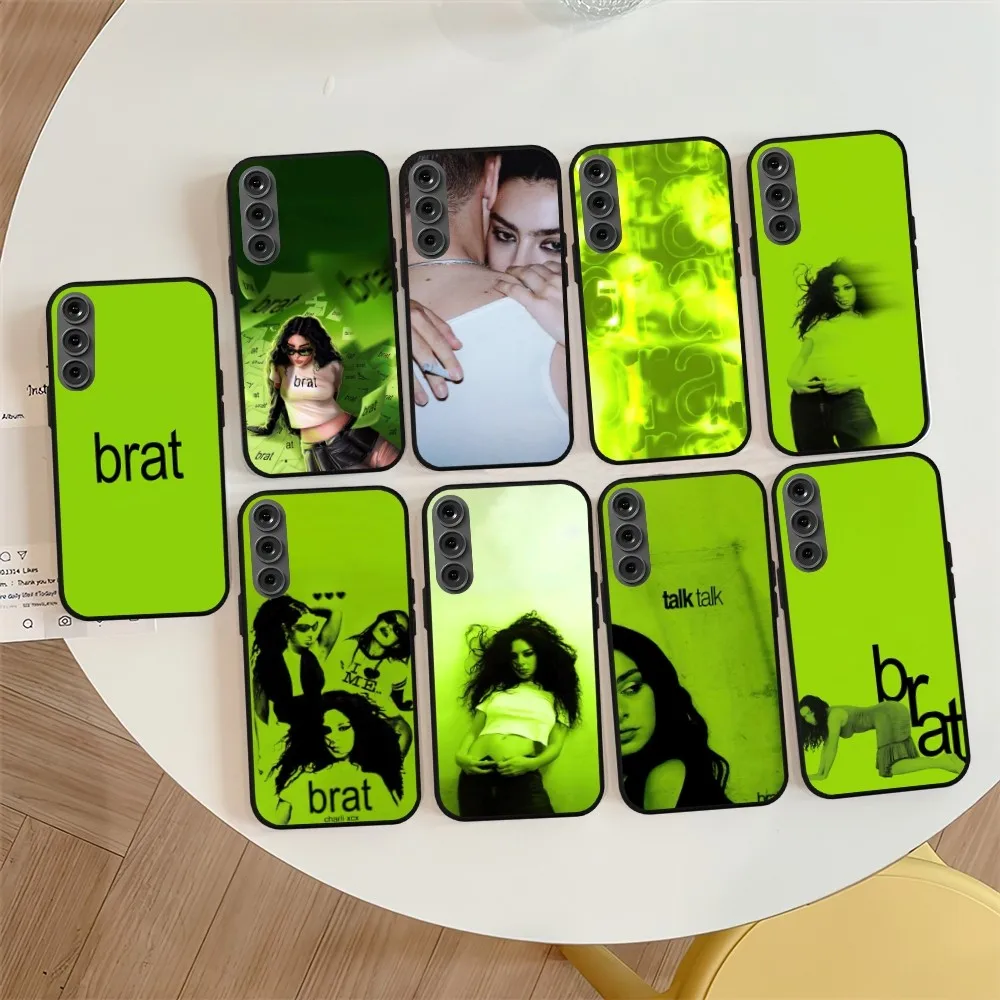 Singer Charli XCX BRAT Phone Case For Samsung Galaxy S22 S21 S23 S30 Note 10 20  Plus Lite FE ULTRA Shell