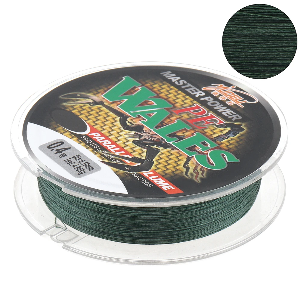 

100M 110Yards Green PE Material Braided Fishing Line 4 Strands 10 12 15 18 28 40 50 60LB Multifilament Fishing Line