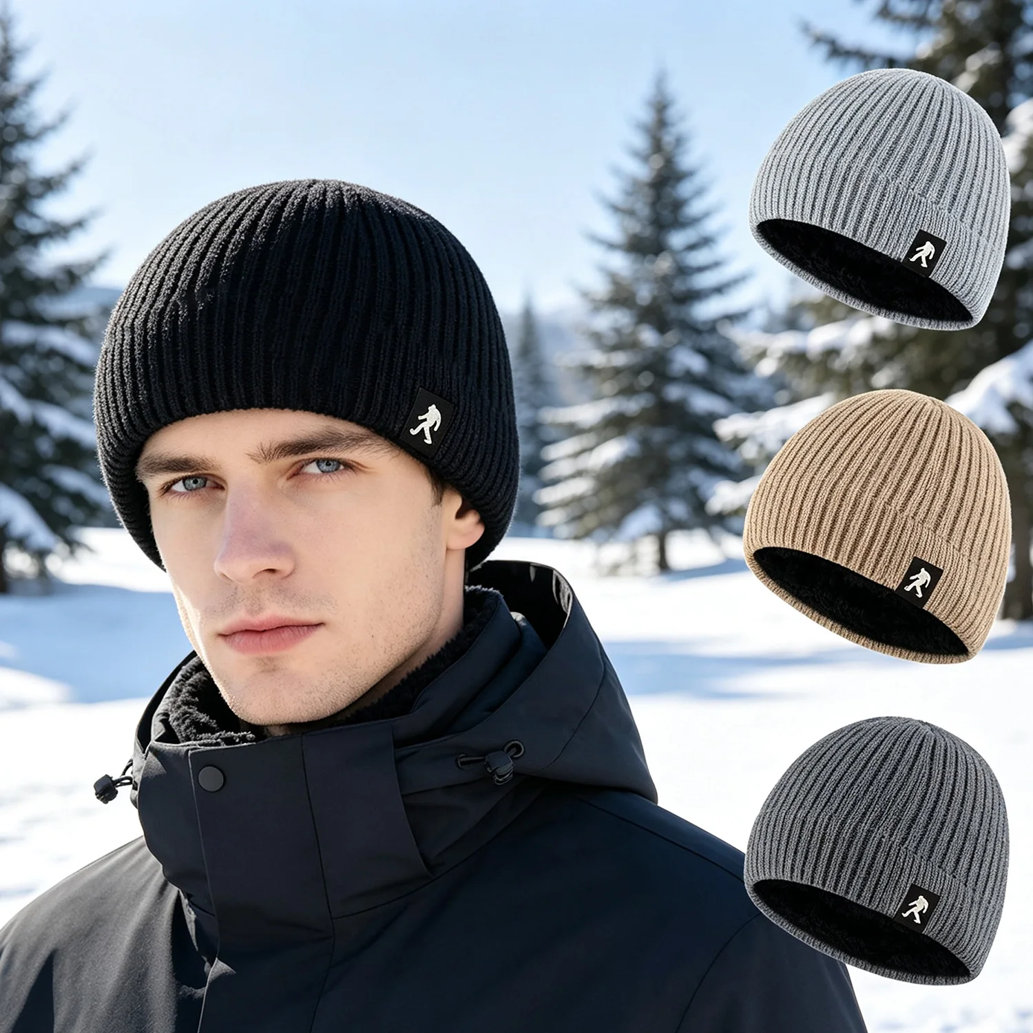 1 PC Men's and Women's Winter Warm Thick Knitted Cap - Suitable for Running, Fitness. A wonderful gift for family and friends.