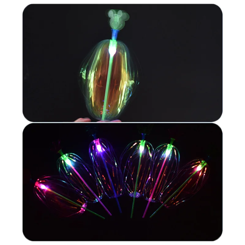 Varietà magica lampeggiante Bubble Wand Light-up Spin Arcobaleno Bubble Ball Toy per bambini