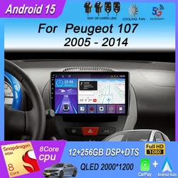 Android 13 Auto autoradio lettore multimediale per Peugeot 107 Toyota Aygo Citroen C1 2005 - 2014 unità principale Stereo GPS Navi Carplay