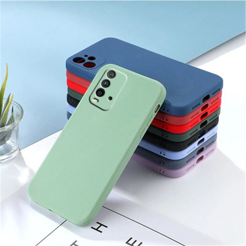 For Cover Xiaomi Redmi 9T Case Redmi 9T Capas Liquid Silicone Shockproof Phone Back Bumper TPU Soft Case Redmi 9T Fundas 6.53