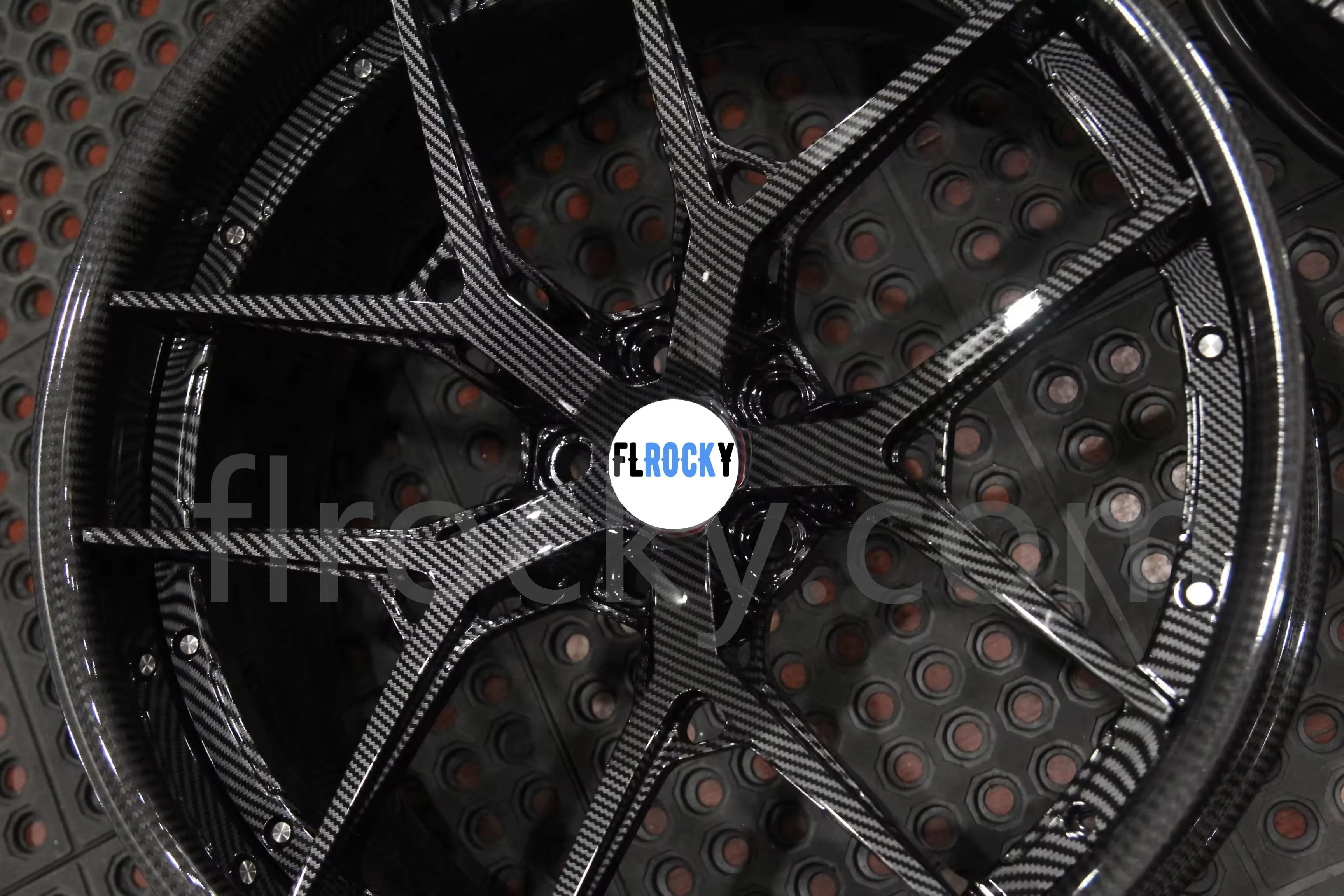 Flrocky Carbon Fiber Monoblock Alloy for  Range Rover 5x130 5x114.3 Concave 17-24 Inch Whells Car Chrome Wheel