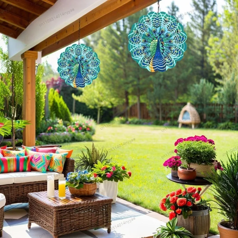 

Новая ветряная скульптура «Павлин» 2026 года – кинетическая скульптура из нержавеющей стали, уличное садовое искусство, рождественский подарок для семьи