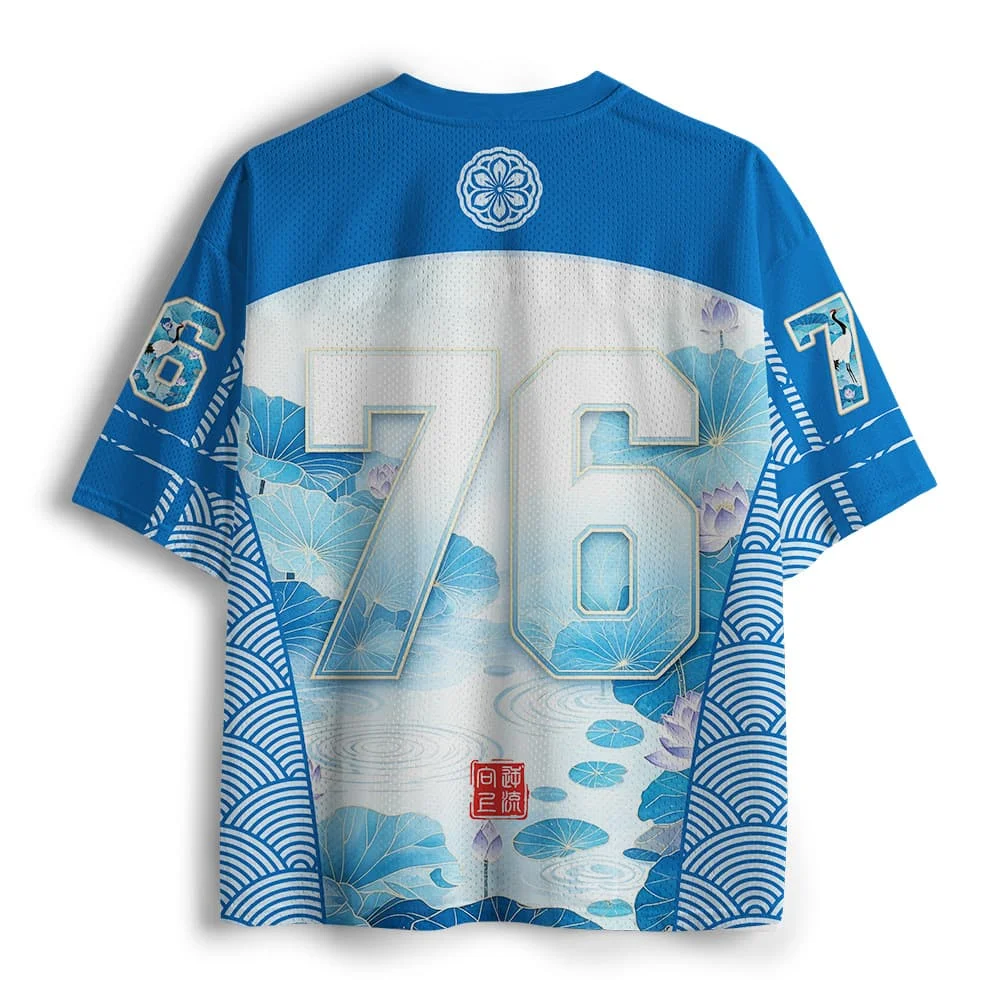 2026 Popular V-neck Mesh T-shirt with Fun Printed Short Sleeved T-shirt, Retro Streetwear, Loose Oversized Sports Mesh T-shirt
