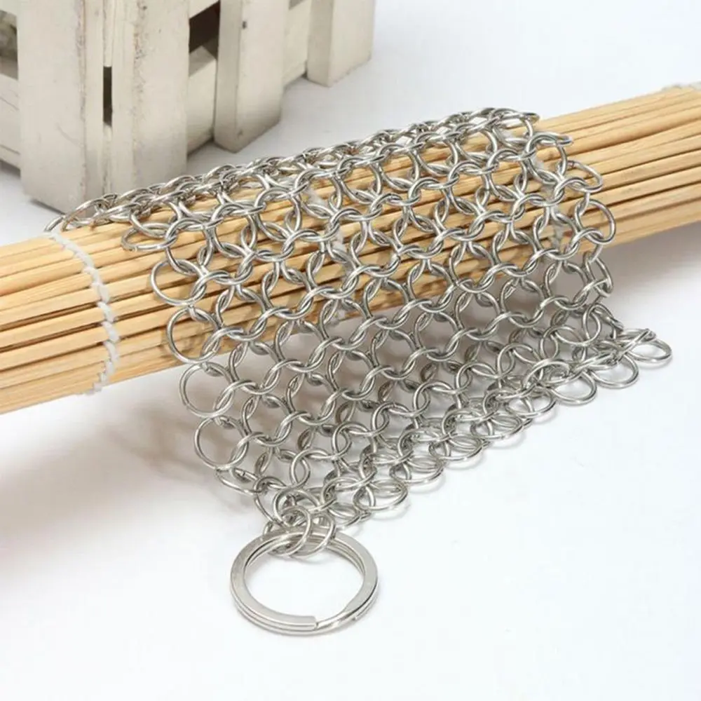 Home 10x10cm Bowl Wok Cleaning Circular Ring Scrubber Cookware Square Cast Iron Cleaner Kitchen Tool Stainless Steel Pan Brush