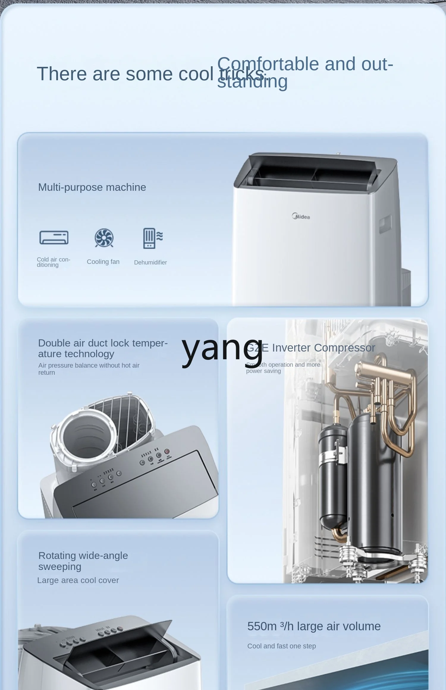 CX Mobile Air Conditioner Intelligent Frequency Conversion Energy Saving Single Cooling and Heating Large 1.5 Hp 2 Hp