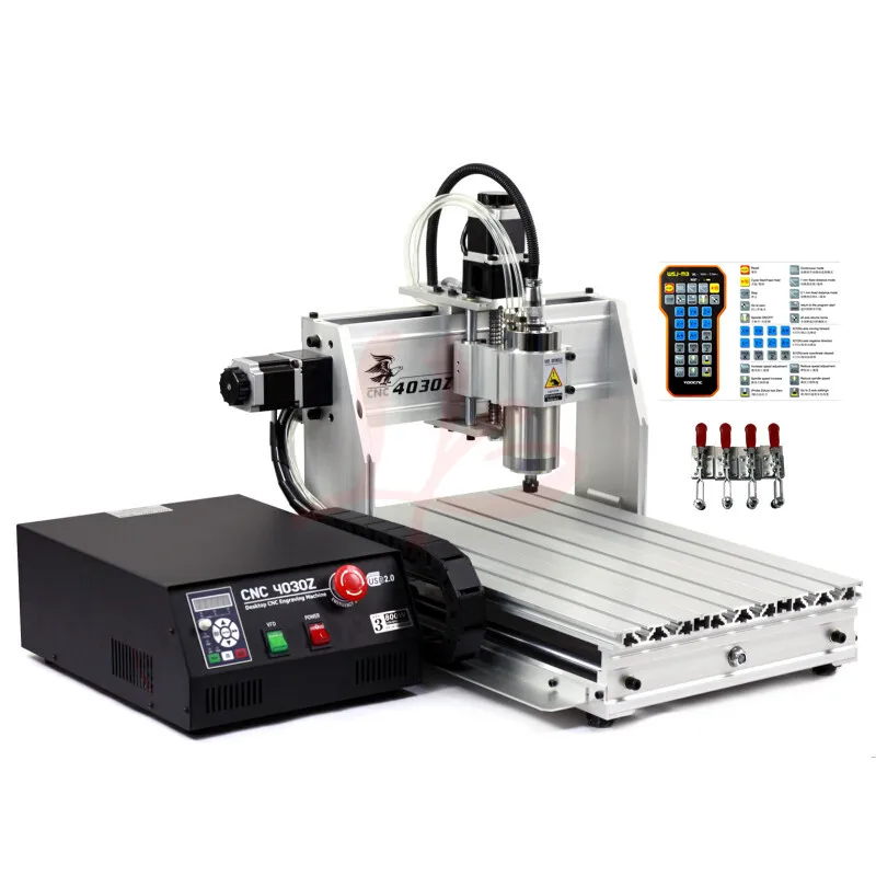 800W/1500W LY 4030 Woodworking Engraving Machine 3-Axis/4-Axis USB Port Handle Router for Metal PCB Metal Engraver Ball Screw