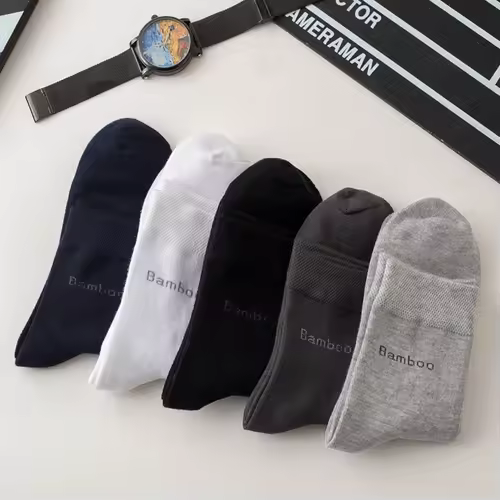 10Pairs Bamboo Fiber Socks Men Casual Business Anti-Bacterial Comfortable Breatheable High Quality Sock Male Plus Size EU38-46 - Image 3