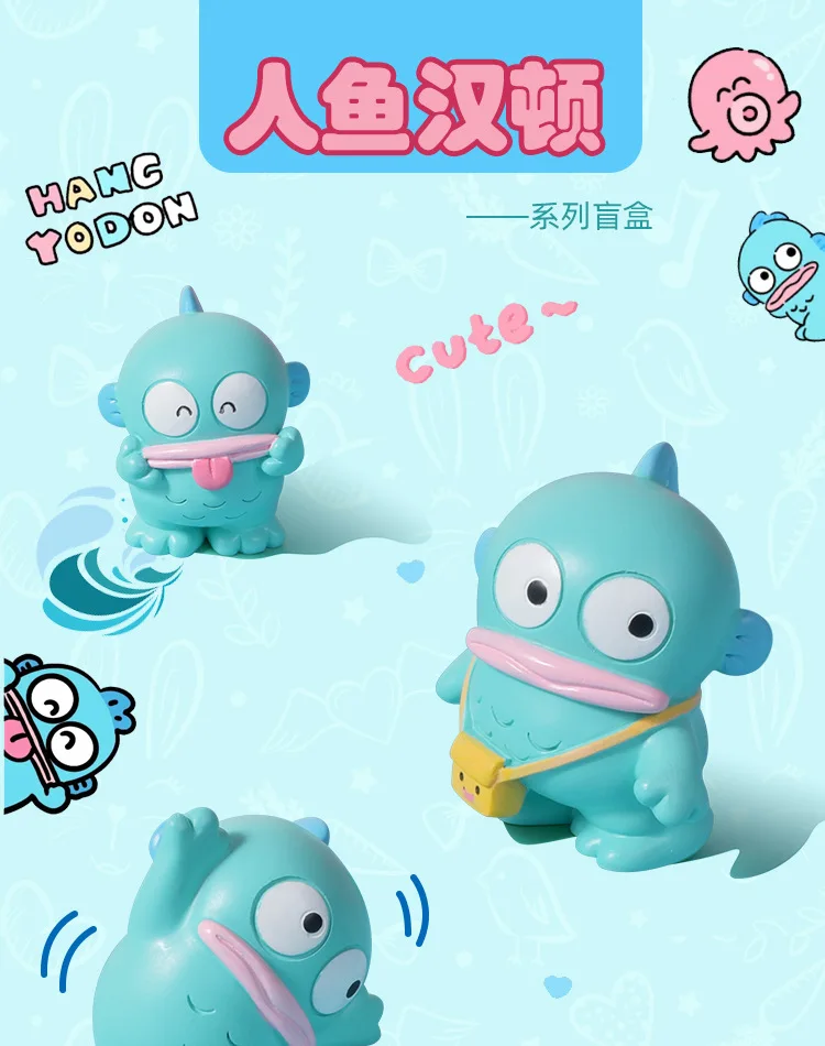 Hangyodon Niedliche Blind Box Meerjungfrau Großmaul-Fisch Anime-Figur Desktop-Dekoration Überraschungsgeschenk für Schüler Mystery Box Großhandel – Detail 1