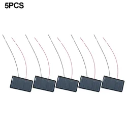 5/10pc Small Solar Panel With Wire 5V 60mA Solar Cells DIY Solar Charger Solar Panel Module For Travel Camping Electronic Device