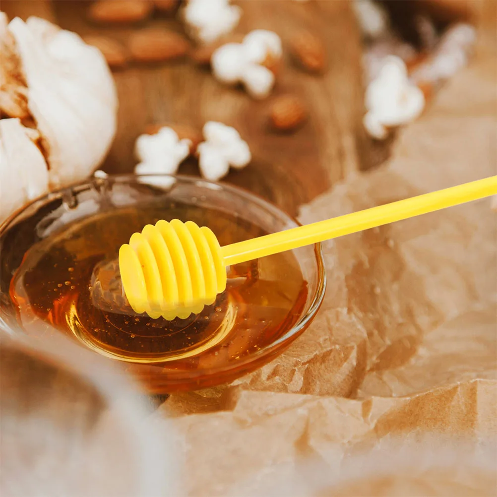 

8pcs Stirrer Sticks Durable Ergonomic Honeycomb Dispenser Long Handle Spoon For Syrups Honey Dippers Beekeeping Supplies Hive