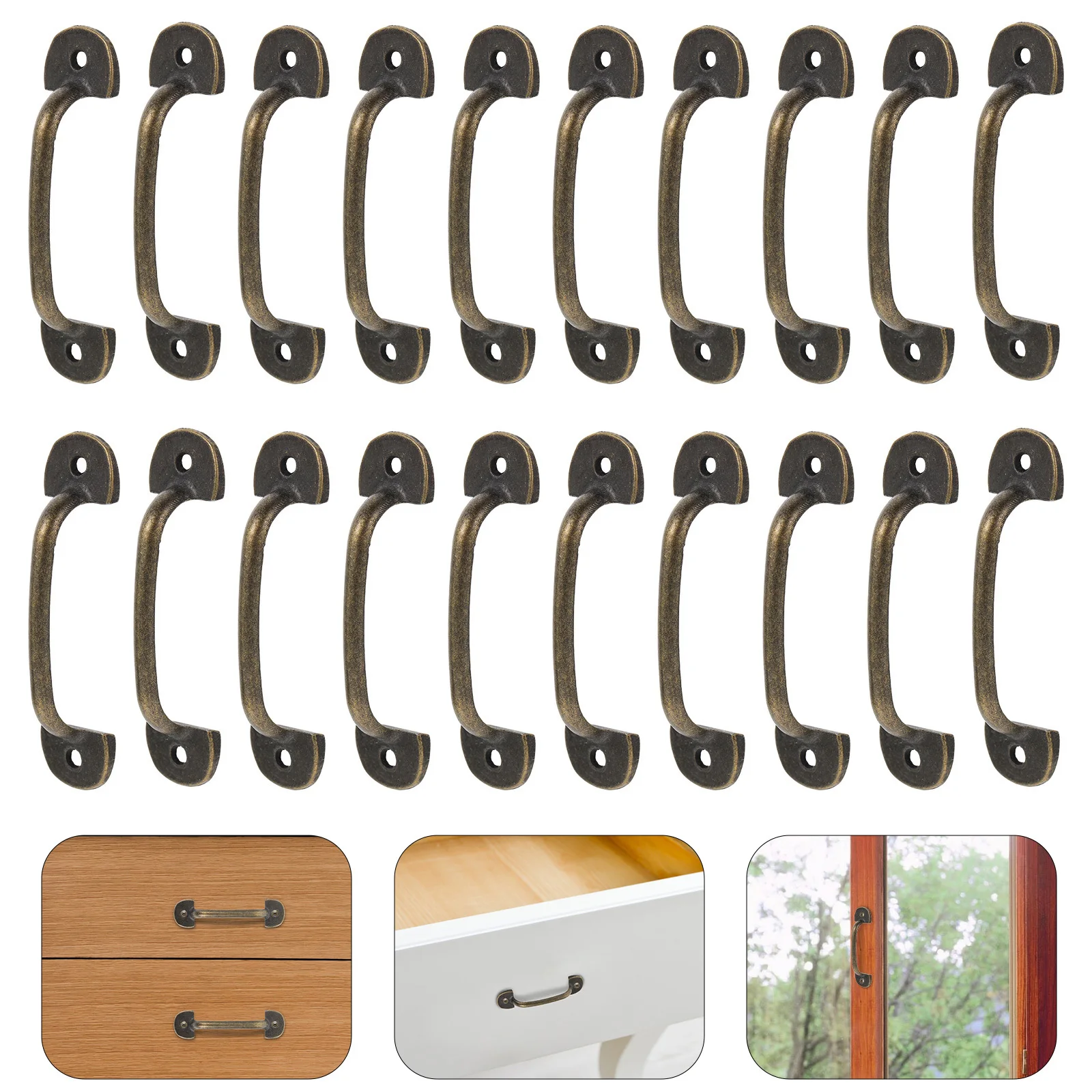 

1Set Mini Drawer Pulling Handles Simple Structure Easy Install Premium Material Long Time Use Decorative Knobs